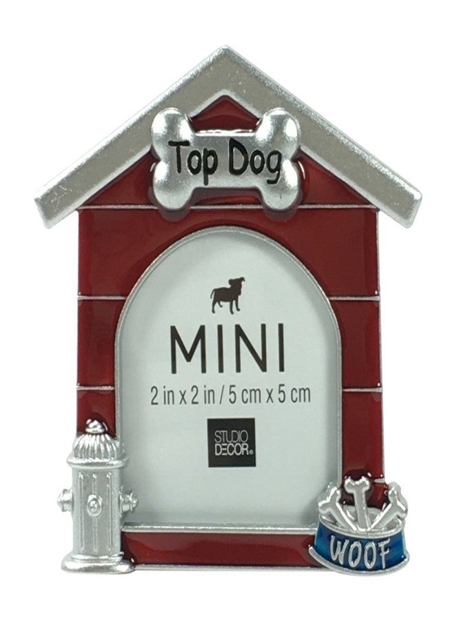 Studio Decor Dog House Shaped Metal Mini Picture Frame 2 X 2 - Image 1